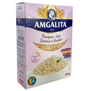 Mélange Boulgour, Soja, Quinoa et Lentilles AMGALITA